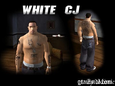 GTA San Andreas White CJ Skin Mod  GTAinside.com